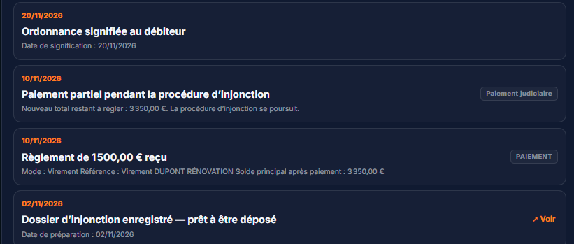 Chronologie du dossier Axe Flow